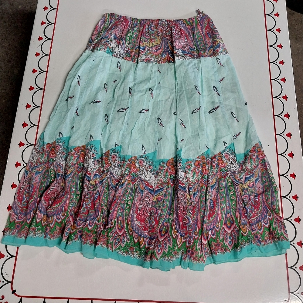 Paisley A-Line Skirt - Multicolor - Picture 3 of 3